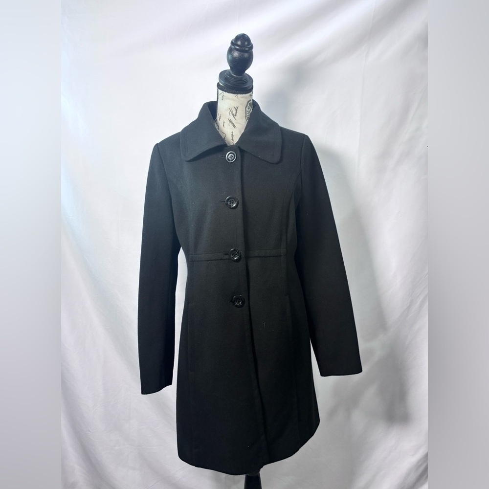 Elegant Black Women's Trench Coat - Picture 2 of 12